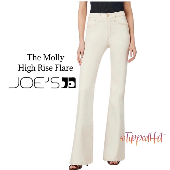 NWT $188 Joe’s Jeans WHITE The Molly high rise flare (bin 46) - Picture 8 of 10